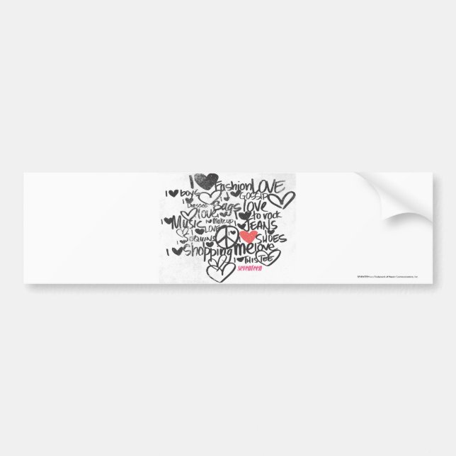 Graffiti Pink Bumper Sticker (Front)