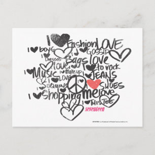 Graffiti Pink Postcard