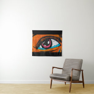 Graffiti Pop Art Women's  Eye Tapestry