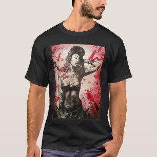 Graffiti Poster  Woman Smoking Cigarette Woman Man T-Shirt