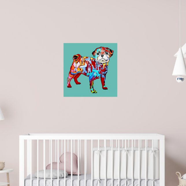 Graffiti pug dog poster (Nursery 2)