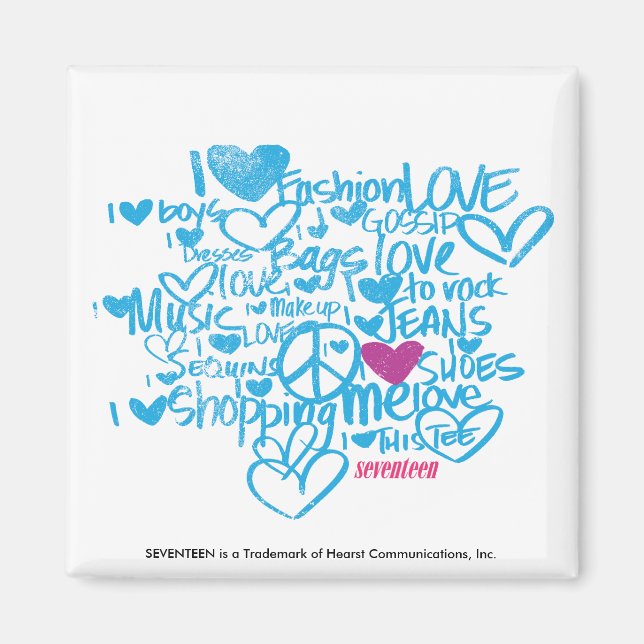 Graffiti Purple/Aqua Magnet (Front)