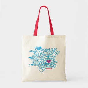 Graffiti Purple/Aqua Tote Bag