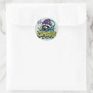 Graffiti Racoon Street Art Urban Punk Style Classic Round Sticker