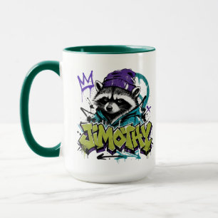 Graffiti Racoon Street Art Urban Punk Style Mug
