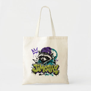 Graffiti Racoon Street Art Urban Punk Style Tote Bag