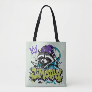 Graffiti Racoon Street Art Urban Punk Style Tote Bag