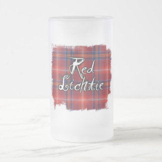 Graffiti Red Lichtie collection Frosted Glass Beer Mug