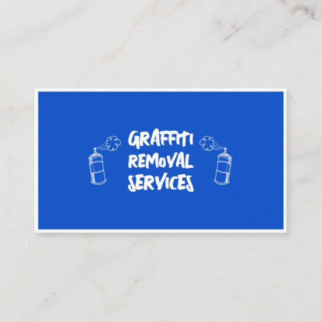 Graffiti Removal Services Maintenance Paint Clean Business Card (Front)