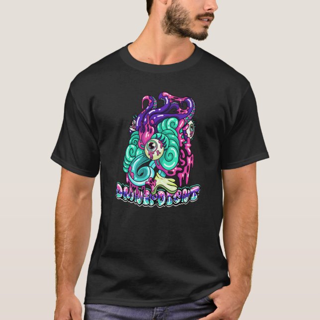 Graffiti Retro Creature Alien  1 T-Shirt (Front)