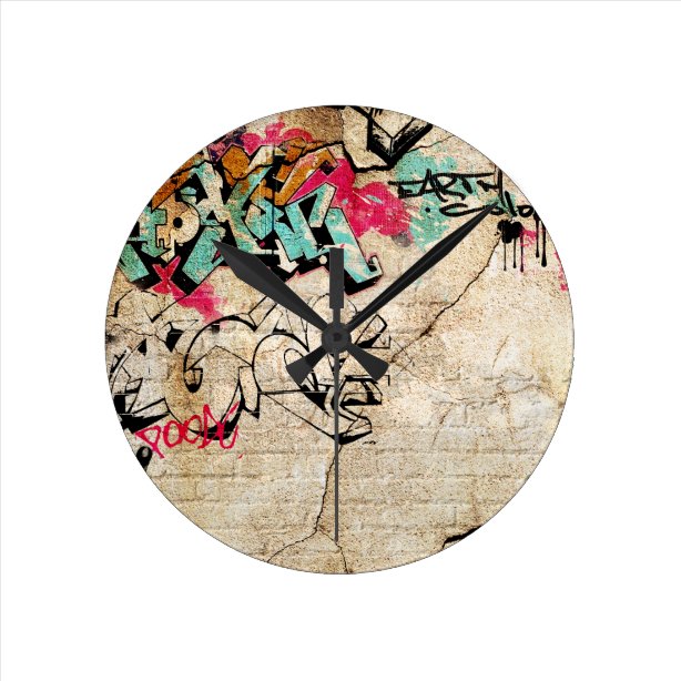 Graffiti Wall Clocks | Zazzle UK