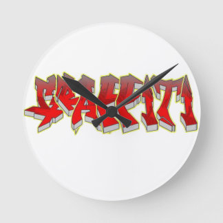 Graffiti Round Clock