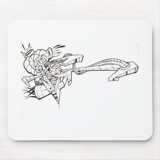 Graffiti Satellite Mouse Mat (Front)