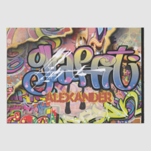 Graffiti scribbled, scratched, or PAINTED bricks  Tissue Paper