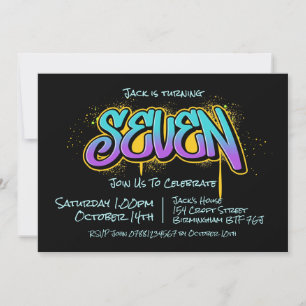 Graffiti Seven Invitation