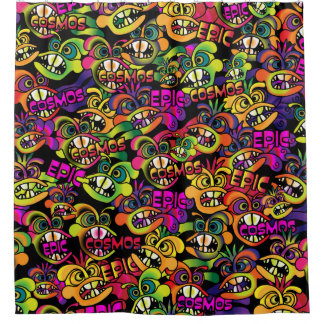 Graffiti shower curtain