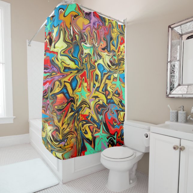 Graffiti Shower Curtain (In Situ)
