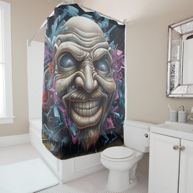 Graffiti Shower Curtain (In Situ)