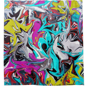 Graffiti Shower Curtain