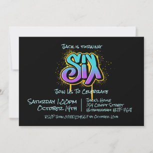 Graffiti Six Invitation