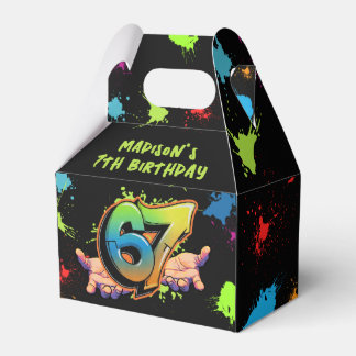 Graffiti Six Seven Birthday Favor Box