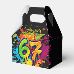 Graffiti Six Seven Birthday Favor Box