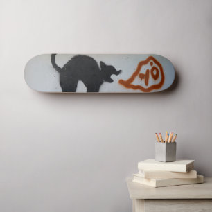 graffiti skateboard cat.