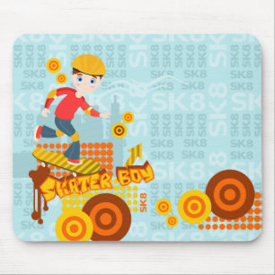 Graffiti skateboard kid birthday party mouse mat