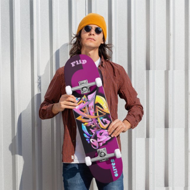 Graffiti Skateboard with Custom Captions (Creator Uploaded)