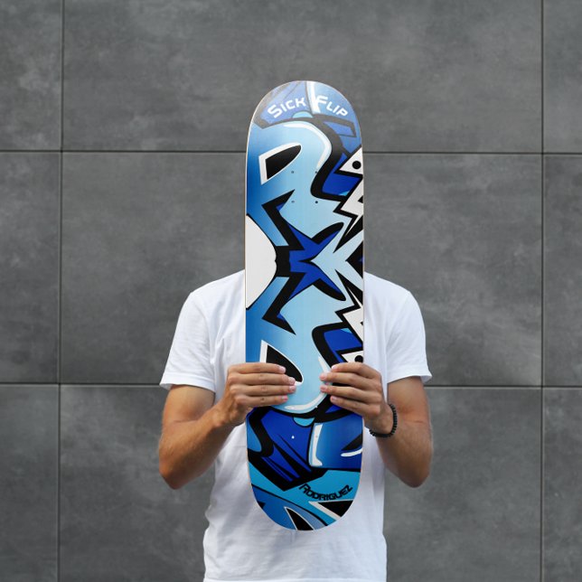Graffiti Skateboard with personalised captions (Creator Uploaded)