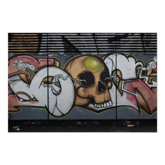 Graffiti Skull Poster (Front)