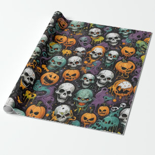 Graffiti Skulls Wrapping Paper