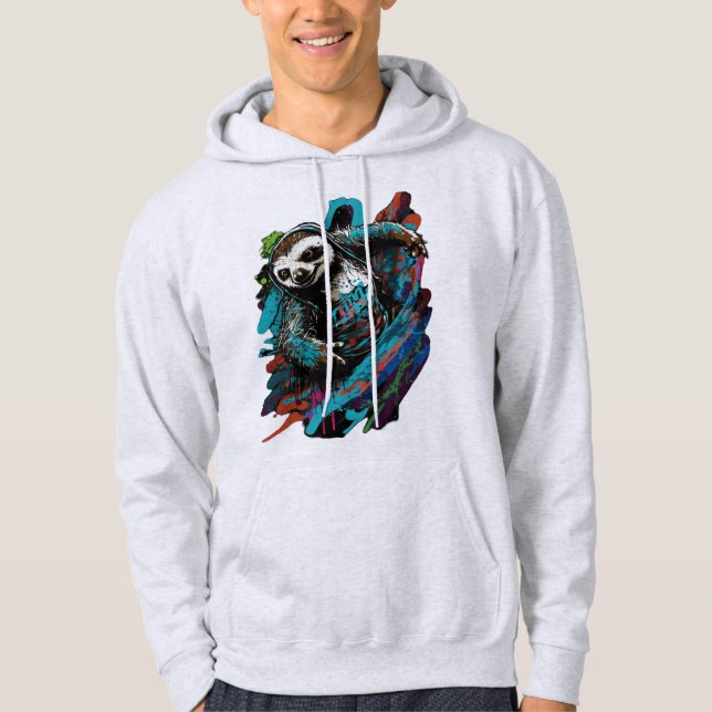 Graffiti Sloth  Hoodie (Front)
