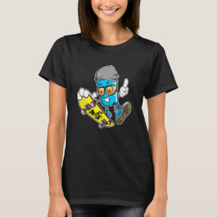 Graffiti Soda Can Character On A Skateboard T-Shirt