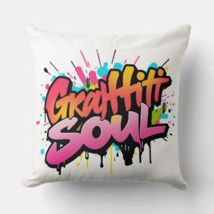 Graffiti Soul Pillow - Urban Street Art Hip Hop