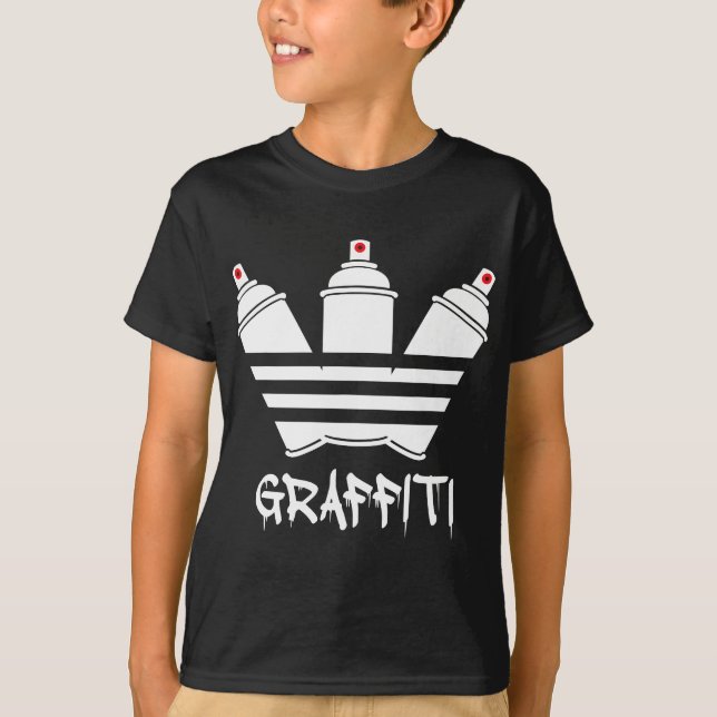 Graffiti Spray Cans Red Nozzle Unisex T-Shirt (Front)