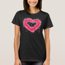 Graffiti spray paint pink sparkling heart design