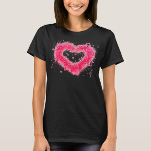 Graffiti spray paint pink sparkling heart design T-Shirt