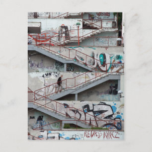 Graffiti Stairs, Sarajevo Postcard
