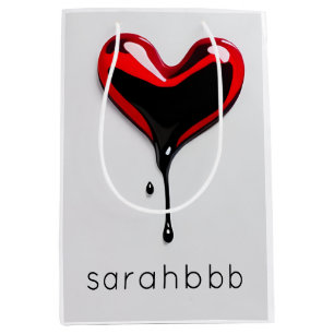 graffiti stencil  love heart drip pop art Gift Bag