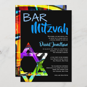 Graffiti Street Art Bar Mitzvah Custom Invitations