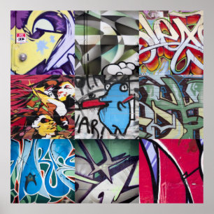 Graffiti (Street Art) Collage Poster