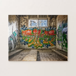 Graffiti Street Art Colorful Jigsaw Puzzle