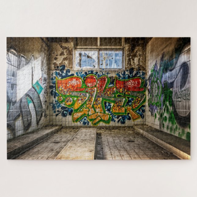 Graffiti Street Art Colourful Jigsaw Puzzle (Horizontal)