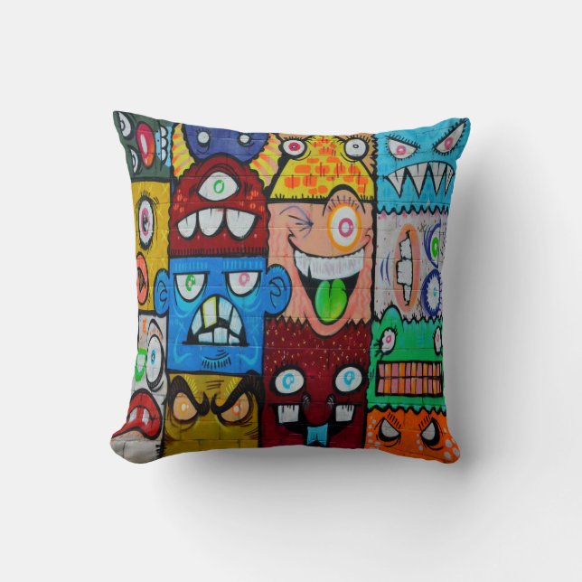 Graffiti street art cushion (Front)