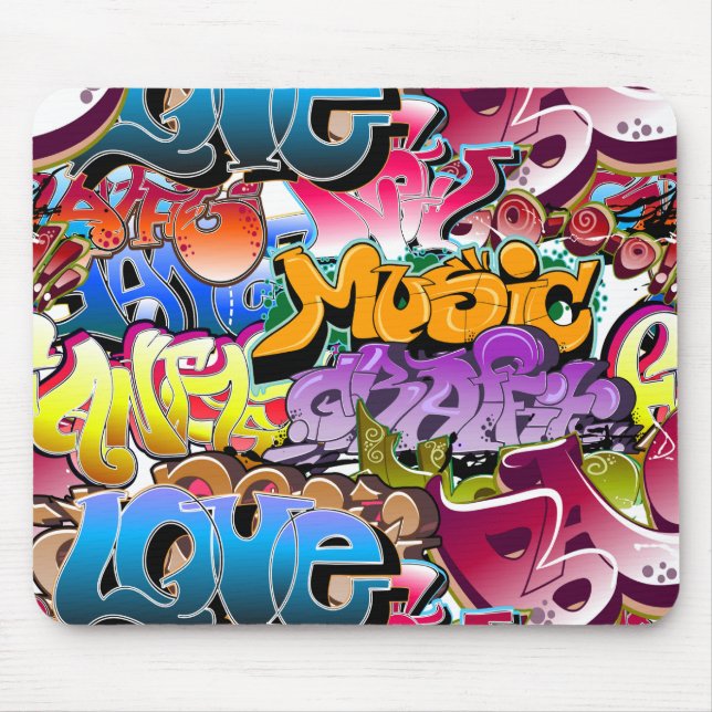 Graffiti Street Art Mouse Mat (Front)
