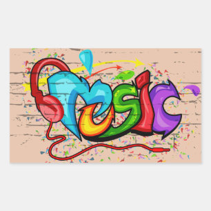 Graffiti Street Art Music Stickers