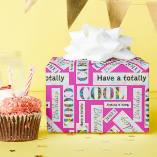 Graffiti Street Art Pattern Totally Cool Birthday Wrapping Paper