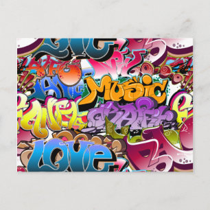 Graffiti Street Art Postcard