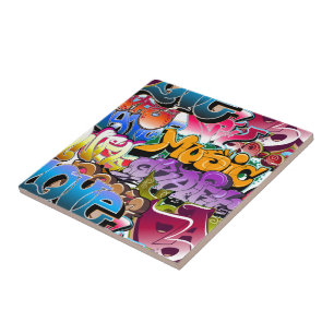 Graffiti Street Art Tile